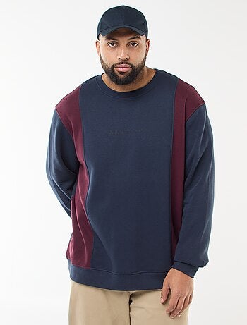 Sweat colorblock en molleton