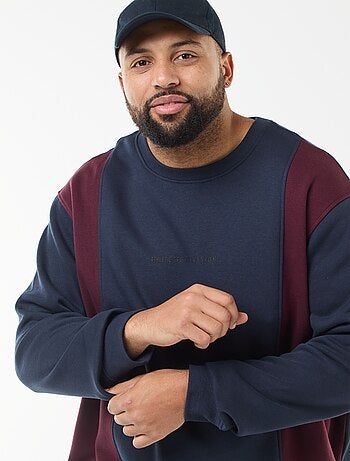 Sweat colorblock en molleton