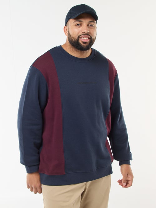 Sweat colorblock en molleton - Kiabi