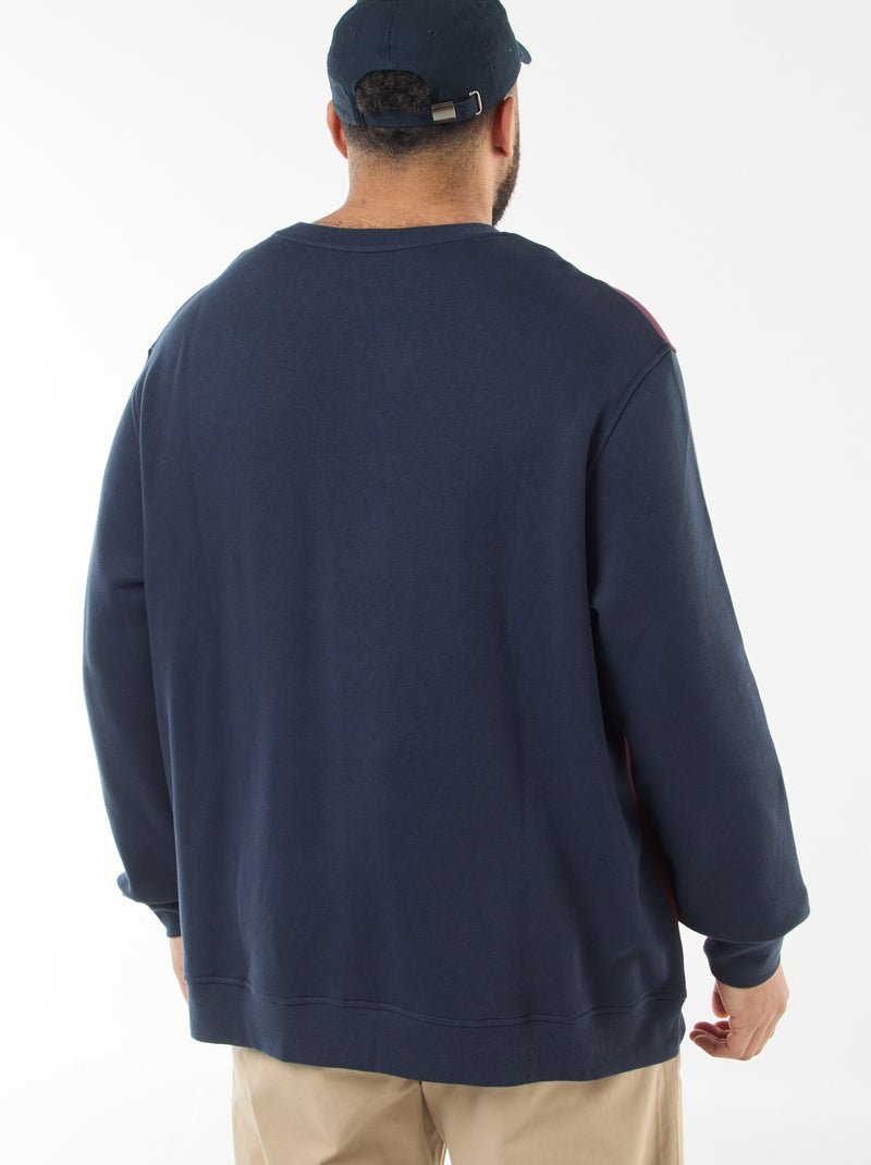 Sweat colorblock en molleton Bleu - Kiabi