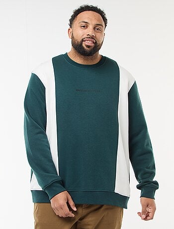 Sweat colorblock en molleton