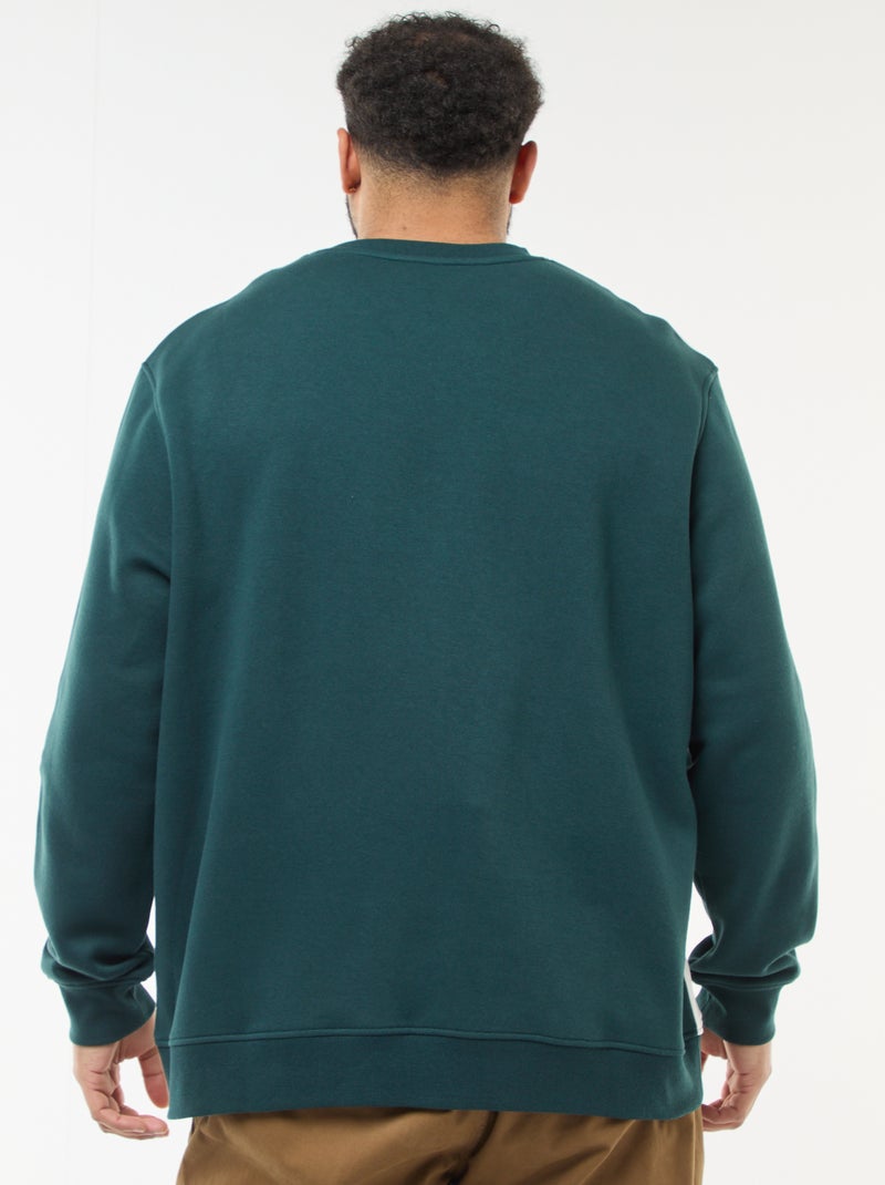 Sweat colorblock en molleton Vert - Kiabi