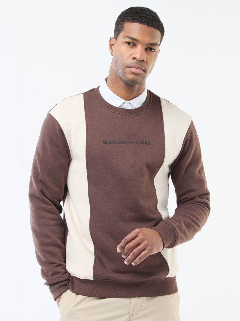 Sweat colorblock esprit sportswear Marron - Kiabi