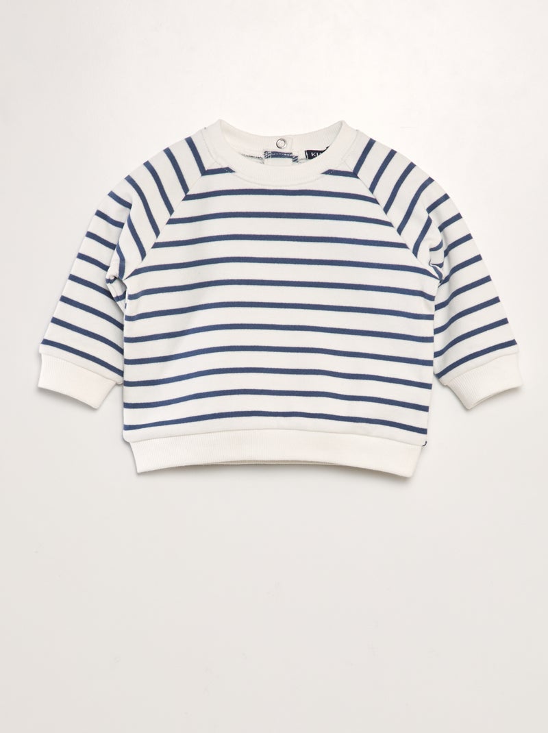 Sweat coloré en coton Rayé - Kiabi