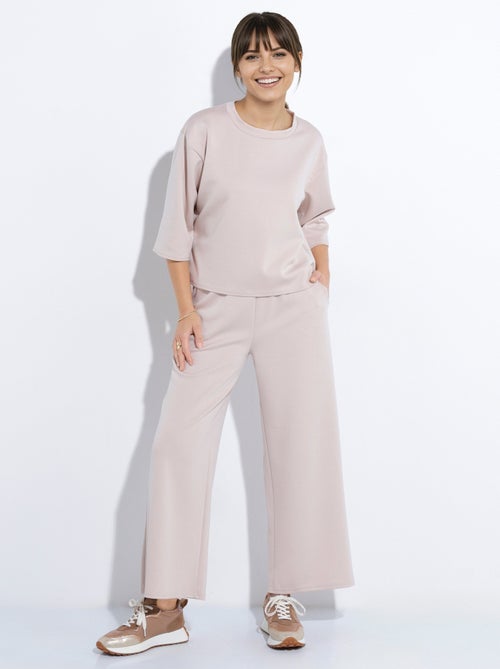 Sweat coupe confort avec manches 3/4 - Afibel - Kiabi