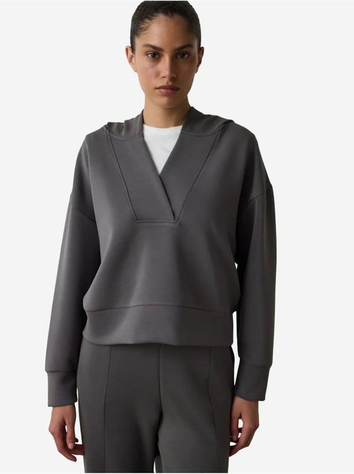 Sweat court à capuche en modal penti - Kiabi