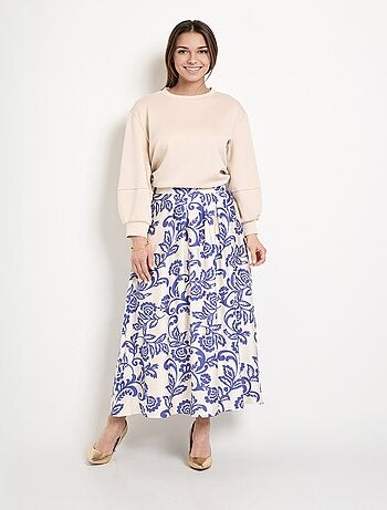 Sweat court col rond en maille douce