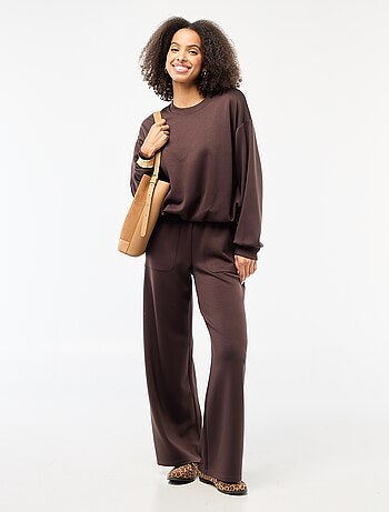 Sweat crop top effet boule