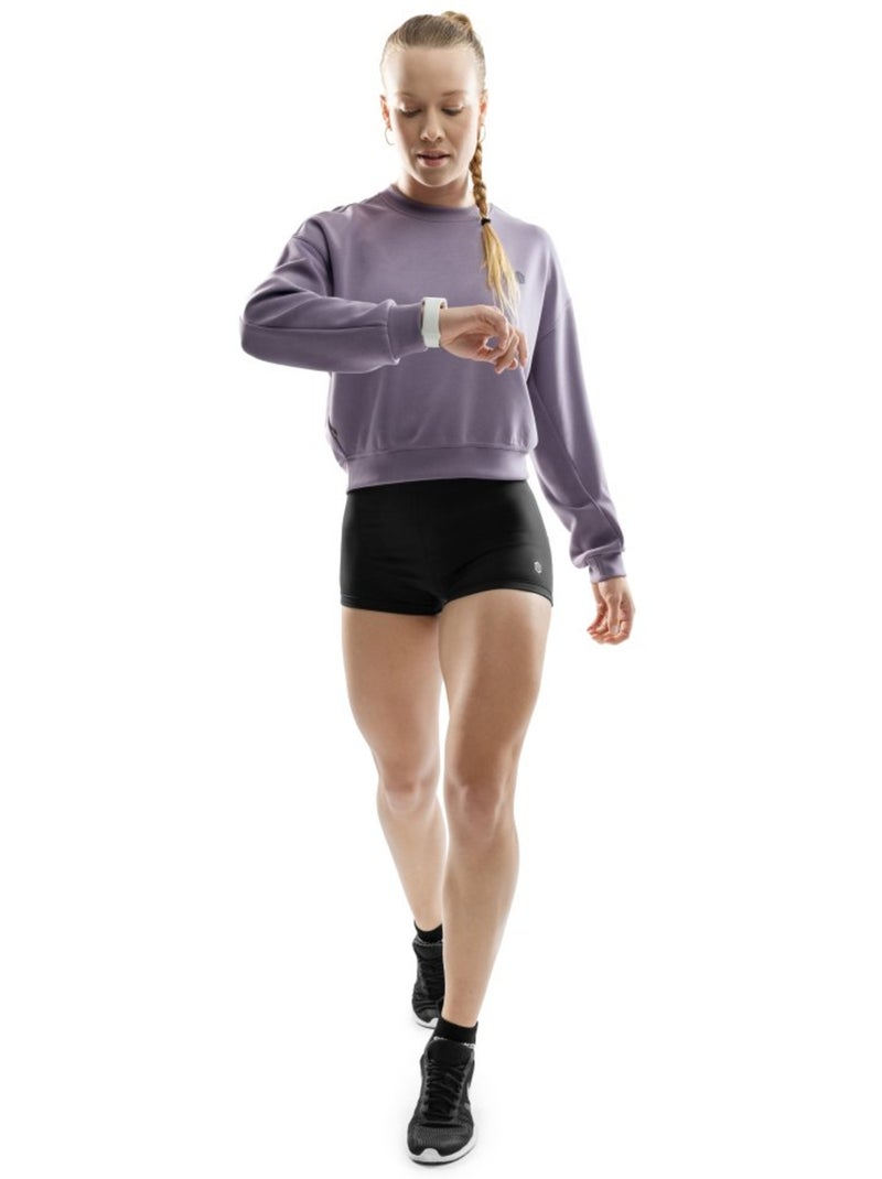 Sweat crop top fitness femme fitness femme zenith Violet - Kiabi