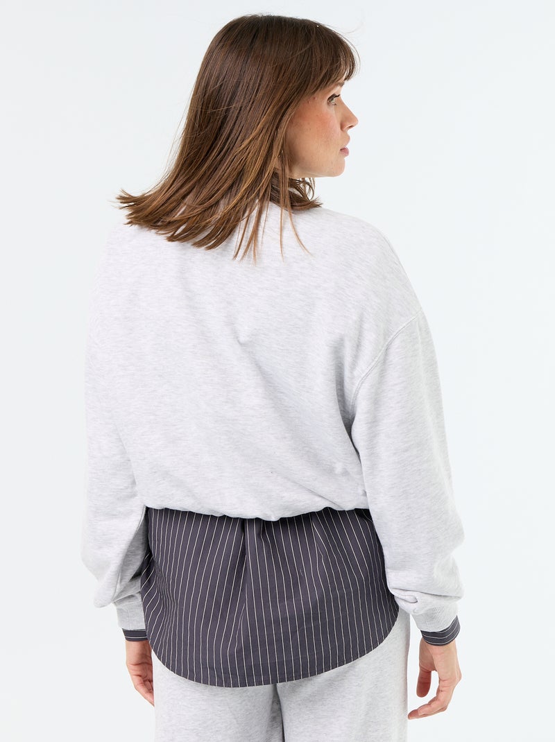 Sweat crop top Gris - Kiabi