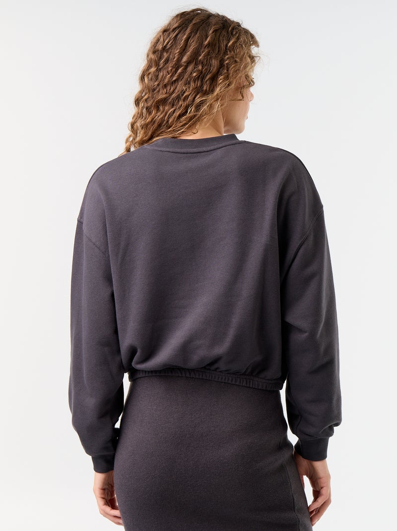 Sweat crop top Gris - Kiabi
