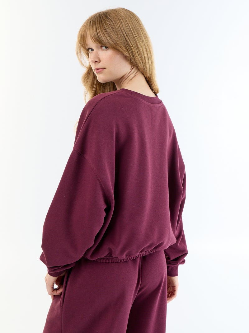 Sweat crop top Violet - Kiabi