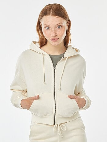 Sweat cropped à capuche