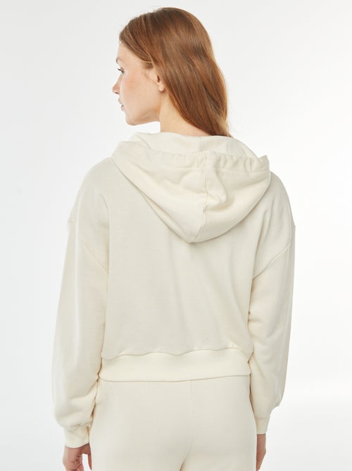 Sweat cropped à capuche - Kiabi