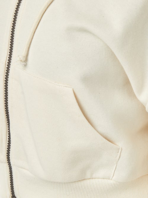 Sweat cropped à capuche - Kiabi