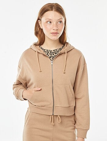 Sweat cropped à capuche