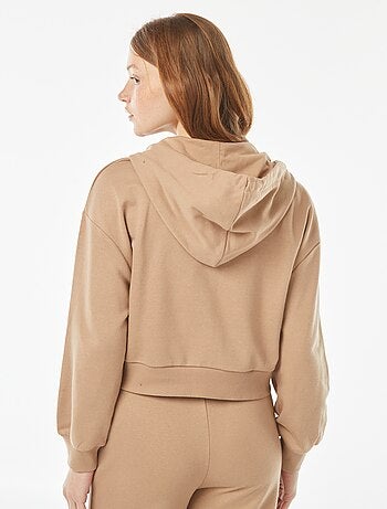 Sweat cropped à capuche