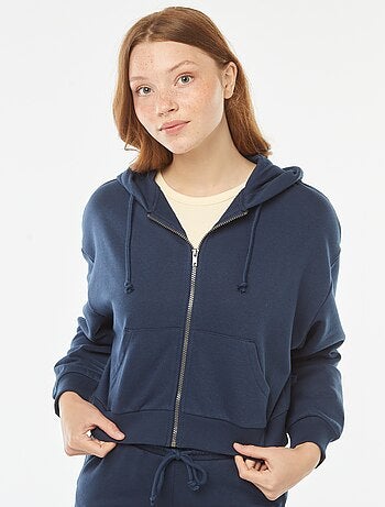 Sweat cropped à capuche