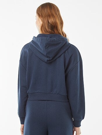 Sweat cropped à capuche
