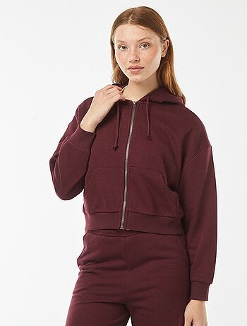 Sweat cropped à capuche