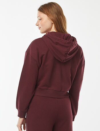 Sweat cropped à capuche