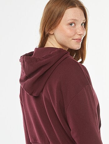 Sweat cropped à capuche