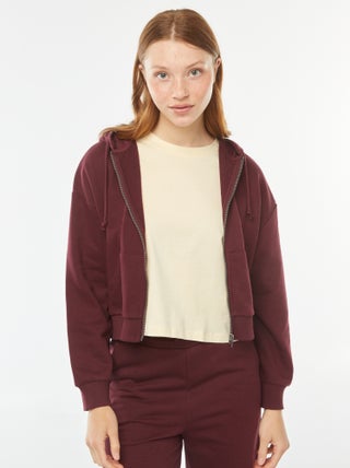 Sweat cropped à capuche