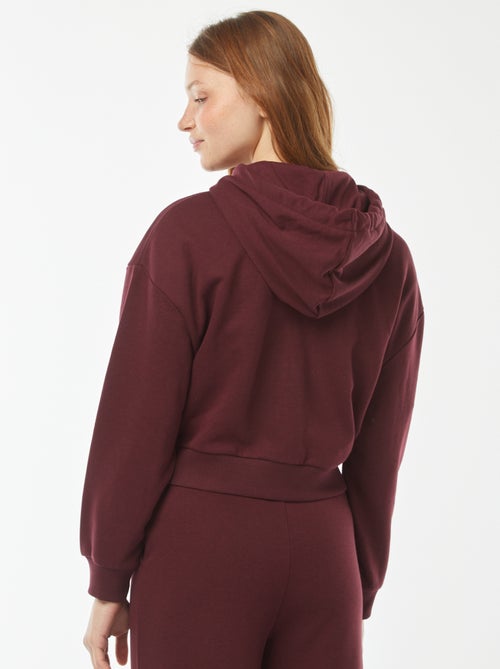 Sweat cropped à capuche - Kiabi