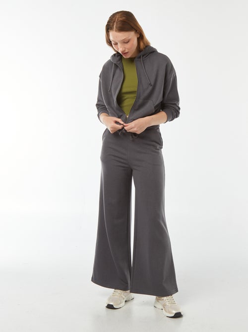 Sweat cropped à capuche - Kiabi