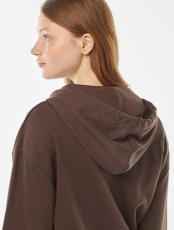 Sweat cropped à capuche