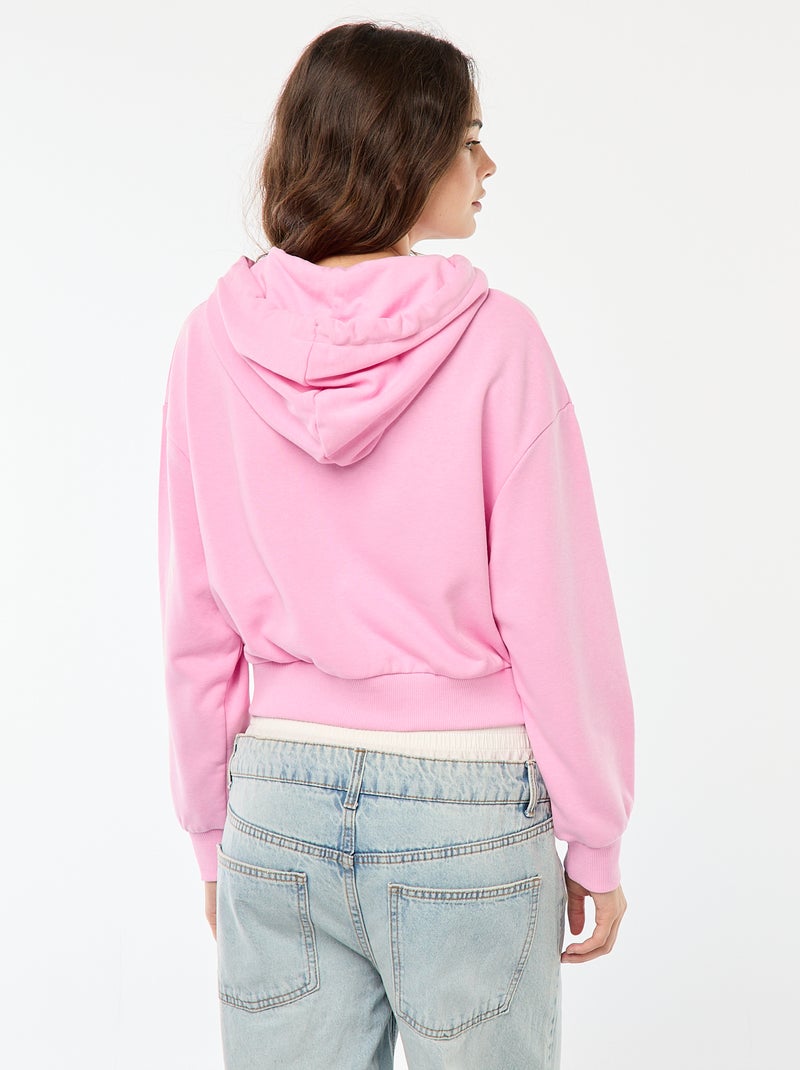 Pull à Capuche Rose Just Hype Taille 10 - Femme, Coton, état Très Bon