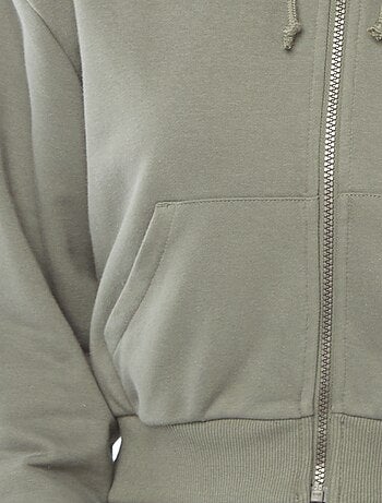 Sweat cropped à capuche