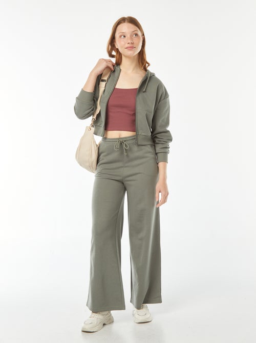 Sweat cropped à capuche - Kiabi