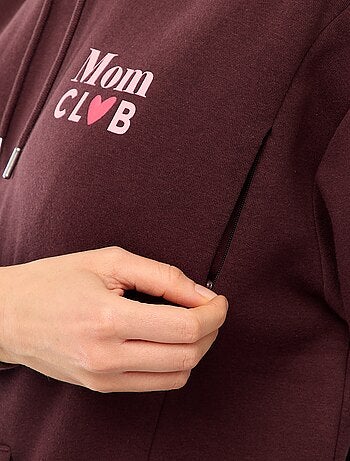Sweat d'allaitement à capuche