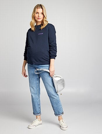 GAP Sweat-shirt à col rond avec logo pour bébé fille