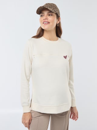 Sweat d'allaitement à message