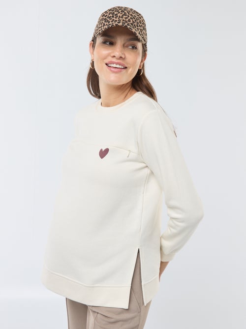 Sweat d'allaitement à message - Kiabi