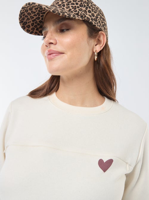 Sweat d'allaitement à message - Kiabi