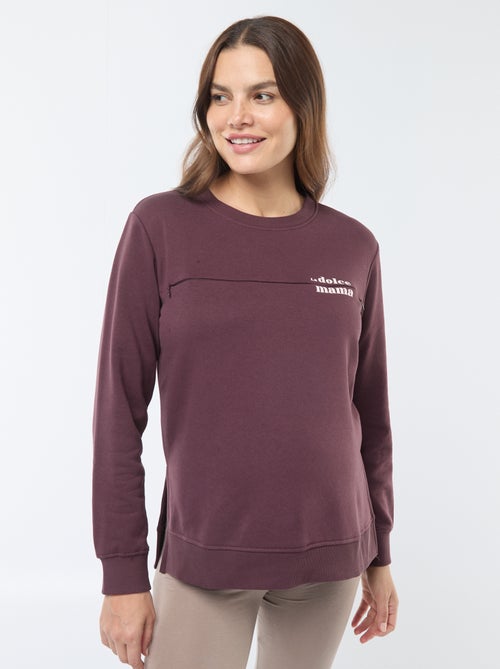 Sweat d'allaitement à message - Kiabi