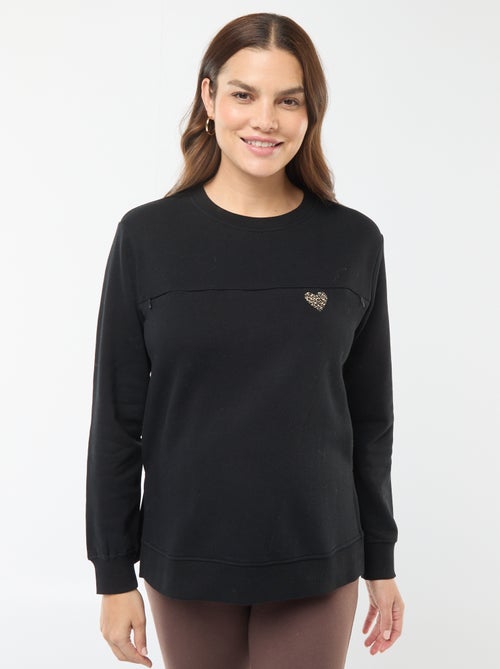 Sweat d'allaitement à message - Kiabi