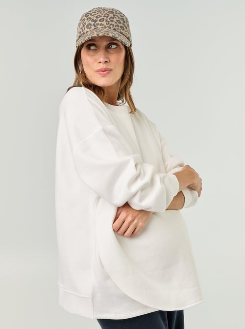 Sweat d'allaitement avec ouverture croisée - Kiabi Sweat d'allaitement avec ouverture croisée - Kiabi
