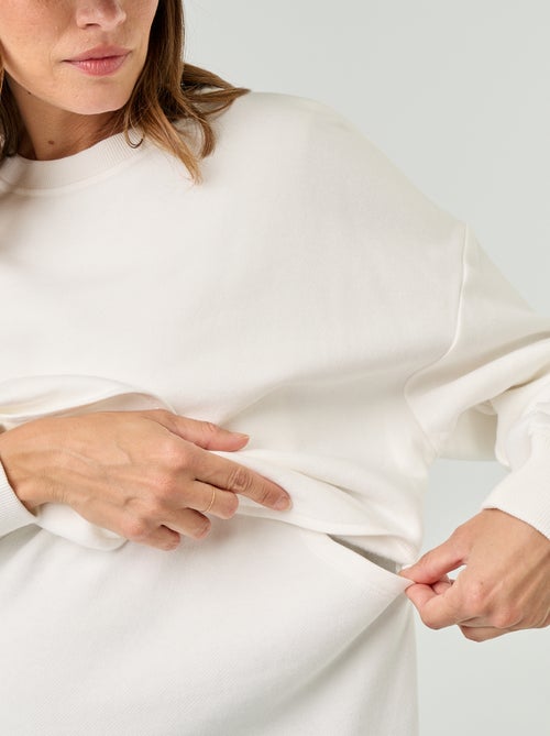 Sweat d'allaitement avec ouverture croisée - Kiabi Sweat d'allaitement avec ouverture croisée - Kiabi