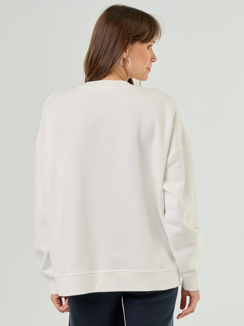 Sweat d'allaitement avec ouverture croisée Blanc - Kiabi