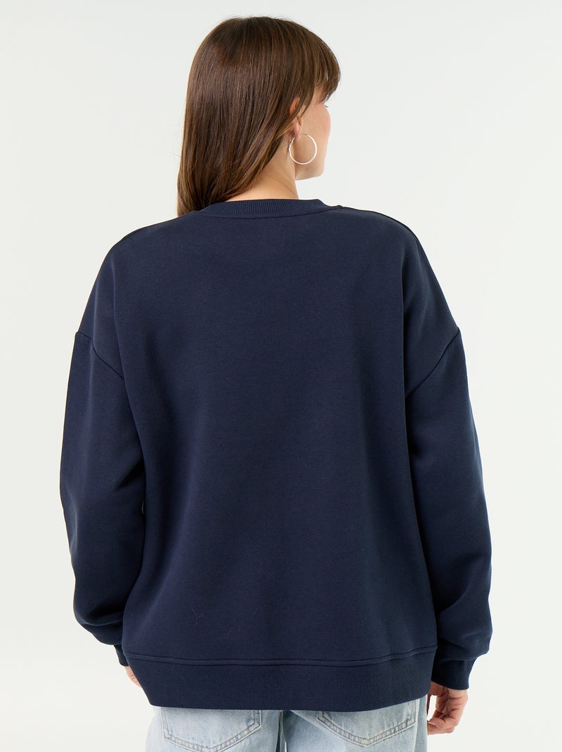 Sweat d'allaitement avec ouverture croisée Bleu - Kiabi
