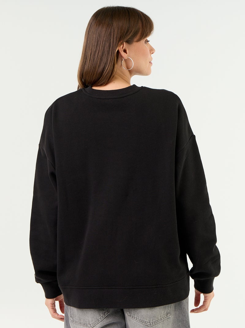 Sweat d'allaitement avec ouverture croisée Noir - Kiabi
