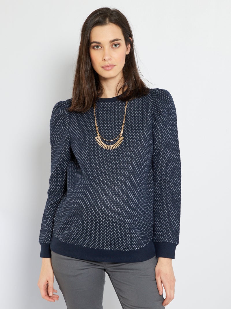 Sweat d'allaitement bleu marine - Kiabi