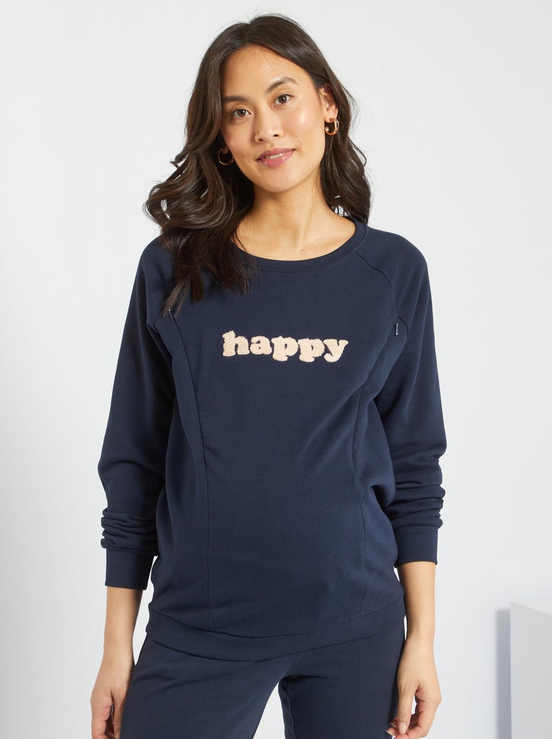 Sweat d'allaitement Bleu - Kiabi