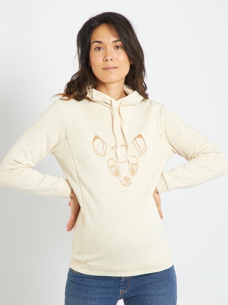 Sweat d'allaitement 'Disney' Beige - Kiabi