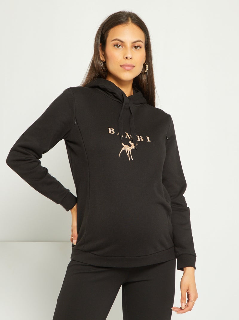 Sweat d'allaitement 'Disney' Noir - Kiabi