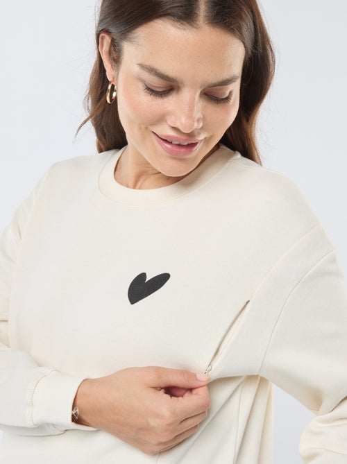 Sweat d'allaitement en molleton - Kiabi